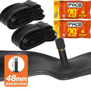 Imagem de Par Câmara De Ar Mtb Aro 29 Bico Grosso 48mm Original Com Nf - PACO