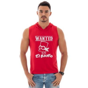 Imagem de Camiseta Regata Com Capuz Esportiva Academia Estampa Personagem desenh