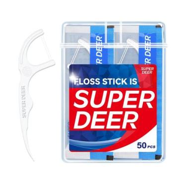 Imagem de 50 Peças De Palitos De Fio Dental Super Deer, Conjunto Portátil Em Cai