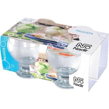 Imagem de Conjunto 4 Taças de Vidro Sobremesa Paulista Nadir