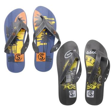 Imagem de Kit 2 Chinelos Masculino Tamanho Especial 45/46 47/48 49/50 - SANDALIA