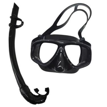 Imagem de Mascara De Mergulho Oculos Tubo Snorkel Nataçao Respiraçao Praia Mar P