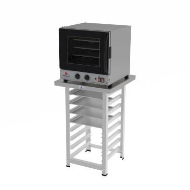 Imagem de Forno Turbo Prp-004 g2 127v Preto + Bancada Mes-004 Progás + 4 Assadeiras Cimapi