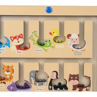 Imagem de Brinquedo Educativo Magnético montessori, Caneta Movendo Bola, Jogo de Cor Classificação, matemática, coordenação Motora, Sensorial, Brinquedos Educativos