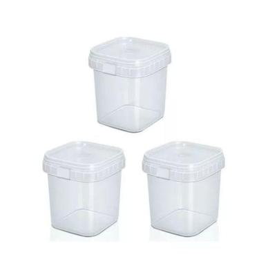 Imagem de Pote Quadrado Transparente com Tampa 220ml - 20 Unidades