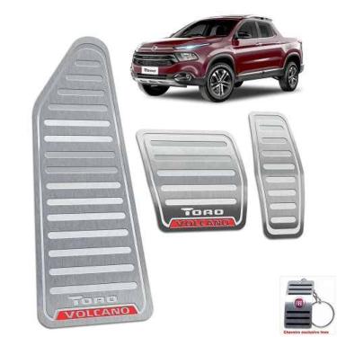 Imagem de Pedaleiras Com Descanso Fiat Toro Volcano 2016 a 2021 Prata