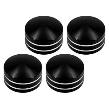 Imagem de BYYINGSUS 4 peças de tampa de vela de ignição de motocicleta parafusos de motor porca compatível com Touring Sportster XL883 1200 48 72 Twin Cam 99-17 tampas de parafusos de cabeça (tampas de porca A)