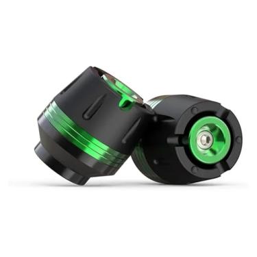Imagem de BYYINGSUS 2 peças CNC alumínio garfo dianteiro moldura deslizante roda motocicleta proteção contra queda copo anti-colisão acessórios de motocicleta (verde)