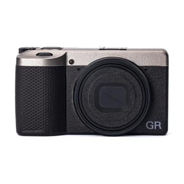 Imagem de DBZZ Capa protetora para câmera GR4 Skin antiarranhões e antidesgaste para película protetora do corpo da câmera RICOH GR IV (titânio + preto fosco)