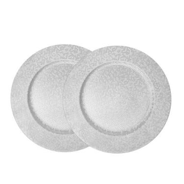 Imagem de Conjunto 2 Porta Prato Jogo Americano 33cm Decoração De Mesa - LYOR
