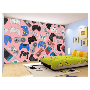 Imagem de Papel De Parede 3D Infantil Controle Game Jogo 3,5M Azs224