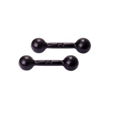 Imagem de Par Halter Bola 2kg Pintado Reabilitação Dumbbell Fitness - BASE