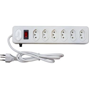 Imagem de Filtro de Linha 6 Entradas OEX TM104 Branco