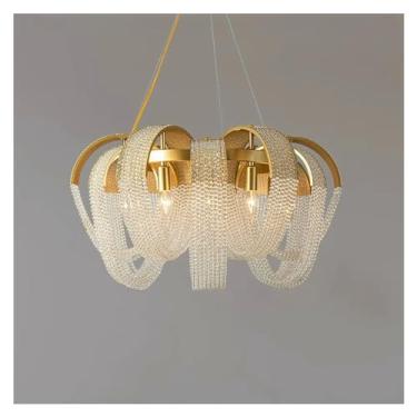 Imagem de Decoração de sala de estar em casa Luminárias de teto pendentes Lustre de sala de jantar Iluminação interna Luminária suspensa, Lustres de LED, Branco quente-69cm