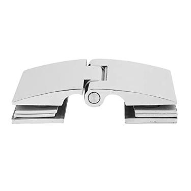 Imagem de Dobradiça de porta de vidro, braçadeira de banheiro, dobradiça dupla curvada, dobradiça lateral, dobradiça de aço inoxidável para porta de vidro de 8 a 12 mm, dobradiça para móveis domésticos