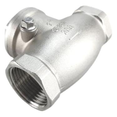 Imagem de 1/5.1 cm 3/10.2 cm 2.5 cm 1-1/10.2 cm (DN8-DN50) Boca de fio horizontal sem retorno 304 válvula de retenção de rosca fêmea de aço inoxidável (DN20)