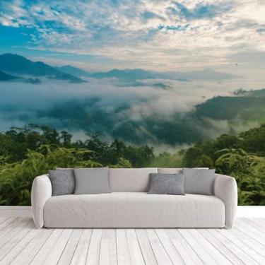 Imagem de Papel de parede nascer do sol, nuvem, mar, paisagem, floresta, montanha, manhã, nas montanhas, pahang, papel de parede autoadesivo, removível, adesivo para decoração de parede para sala de estar e