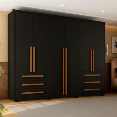 Imagem de Guarda Roupa Casal 6 Portas 6 Gavetas com Pes Veneto Maxel Moveis
