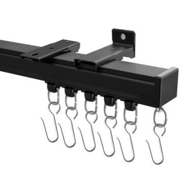 Imagem de Riel de Cortina de Techo Hoeflife 3.7-4.6 m Negro con Ganchos