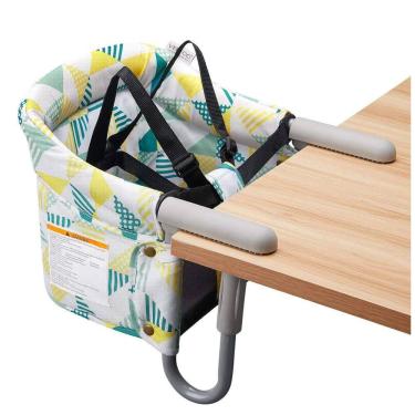 Imagem de Cadeira de Alimentação Portátil com Encaixe em Mesa, VEEYOO, Branco e Verde