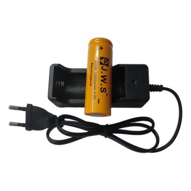 Imagem de Carregador Mais  Bateria Original Jws 26650 12800 Mah Li-ion
