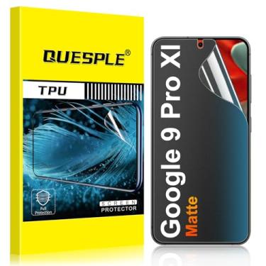 Imagem de QUESPLE Pacote com 2 protetores de tela fosco para Google Pixel 9 Pro XL [sem vidro], transparente HD, antiarranhões, antirreflexo, suporta desbloqueio de impressão digital L02