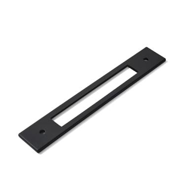 Imagem de khtumeware | Placa traseira de armário | Preto fosco | 128 mm (128 mm) Centro a Centro | Placas traseiras | Pacote com 5 | Placa traseira de puxador de armário | Alça de gaveta | Ferragens de armário