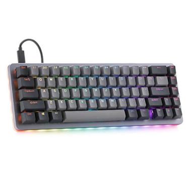 Imagem de Drop Teclado mecânico ALT — 65% (67 teclas) teclado para jogos, interruptores hot-swap, macros programáveis, retroiluminação LED RGB, USB-C, PBT duplo, moldura de alumínio (halo verdadeiro, cinza)