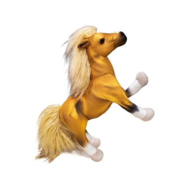 Imagem de Boneca de brinquedo de pelúcia, cavalo galopante realista com crina esvoaçante