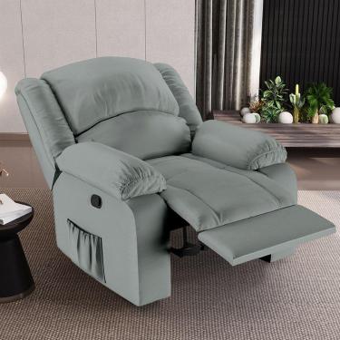 Imagem de Poltrona Do Papai Reclinável Sala De Cinema Madrid Manual Pu Cinza G23