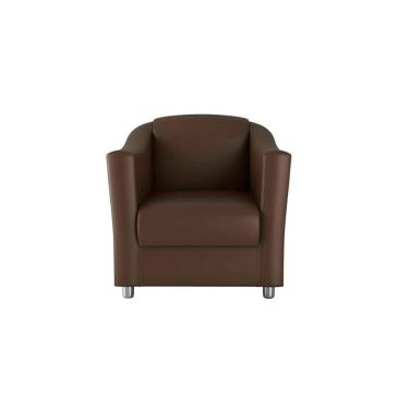 Imagem de Poltrona Decorativa Confortável Para Descanço Bia Matrix Sintetico Marrom