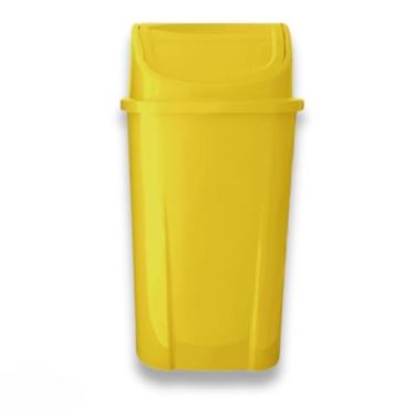 Imagem de Lixeira 60L Vai e Vem Reforçada – Cozinha, Lavanderia, Escritório – Tampa Basculante (Amarela)