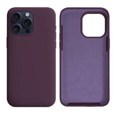 Imagem de Capinha Compatível com iPhone 15 Pro Max Silicone Aveludada - GCM CASE