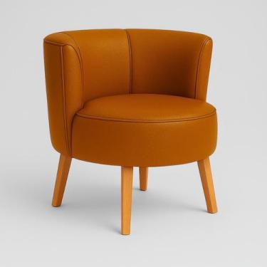 Imagem de Poltrona Decor para Recepção Comercial Tecido Corano Resistente Pés de