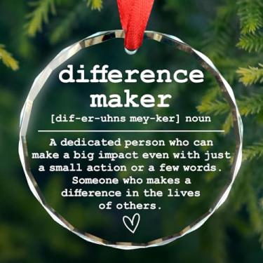 Imagem de Diferenças para mulheres, presentes de despedida de despedida para colegas de trabalho, presente de agradecimento para chefe, presente de despedida para colega de trabalho, enfeite de Natal de vidro