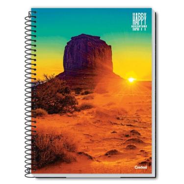 Imagem de Caderno Espiral Universitário 1 Matéria 96 Folhas Capa Dura Happy Adventure Credeal Estampa 2