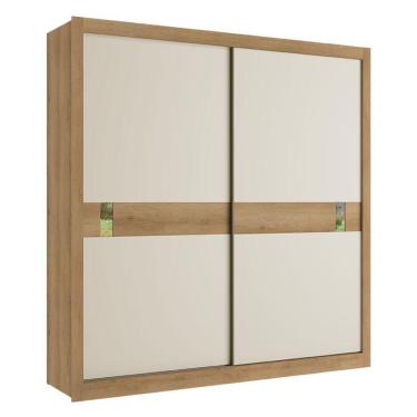 Imagem de Guarda Roupa Casal Copenhagen 2 Portas Capuccino Off White Cacau Flex - Thb