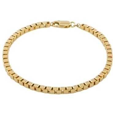 Imagem de Pulseira Masculina Veneziana 3.7 21 Cm Ouro 18k 750 Garantia Amarelo