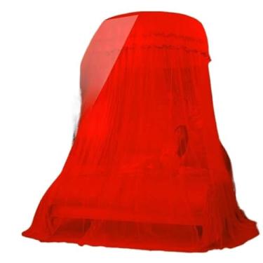 Imagem de Mosquiteiro Gigante Cama Casal/King/Queen C/Elástico | Renda | Proteção Total Contra Mosquitos(vermelho)
