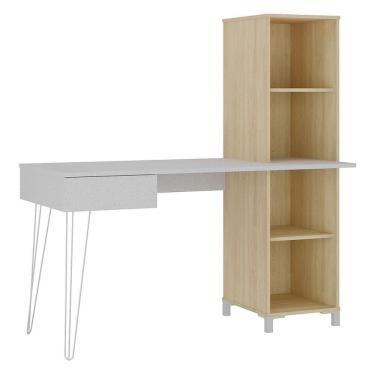 Imagem de Mesa Escrivaninha Com Estante Orizon A06 Terrazza/carvalho - Mpozenato