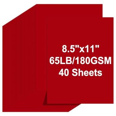 Imagem de Cartolina 21 x 27 cm, 40 folhas, vermelho escuro