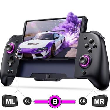 Imagem de Switch Controllers for Nintendo Switch/OLED, One-Piece Joypad Wireless Switch Pro Controller, Full-Size Ergonomic Handheld Mode Controller with Battery/RGB/Turbo/Programming