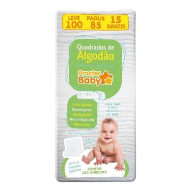 Imagem de Algodão Quadrado 100 Unidades Procter Baby-Unissex