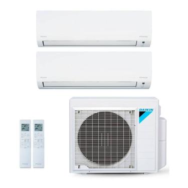 Imagem de Ar-Condicionado Bi Split Inverter Daikin 18.000 BTUs (1x Evap HW 9.000 + 1x Evap HW 12.000) Quente/Frio 220V  R-32