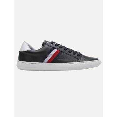Imagem de Tênis Tommy Hilfiger Masculino Couro Daniel 6A2 Azul Escuro-Masculino