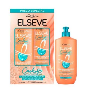 Imagem de Kit Elseve Shampoo 375ml + Condicionador 170ml + Creme De Pentear Cach