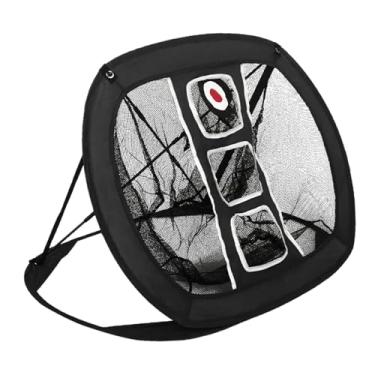 Imagem de menolana Rede de treino de golfe para chipping, fácil de instalar e dobrável, ideal para praticar no quintal, com bolsa de armazenamento. Acessórios portáteis, Preto