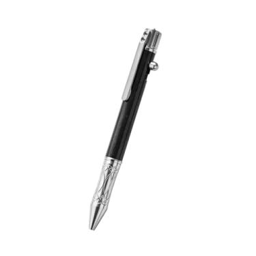 Imagem de Bolt Action Caneta esferográfica de 13,5 cm com clipe de bolso, liga de titânio TC4 e fibra de carbono, tinta G2 recarregável compatível com refil Parker para transporte diário, ao ar livre
