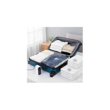 Imagem de Saco à Vácuo para Armazenamento, PVC, 130x80cm, Impermeável, Reutilizável, Proteção contra Umidade, 1 Unidade