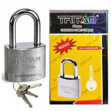 Imagem de Cadeado Medio 50mm Tritan Chave Tetra Robusto Corpo Haste Inox Cimenta